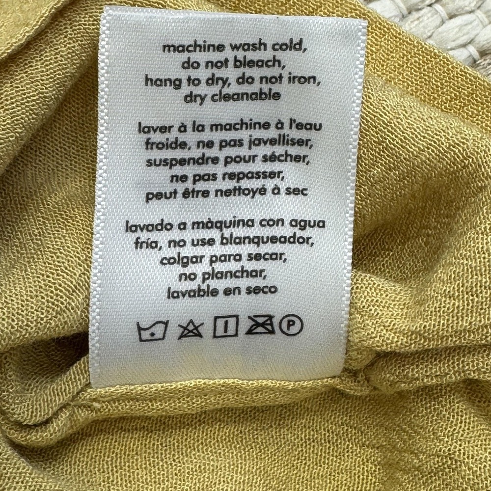 WeWoreWhat Jumpsuit Women's Medium Yellow Bohemian Wide Leg Adjustable Straps - Picture 15 of 15
